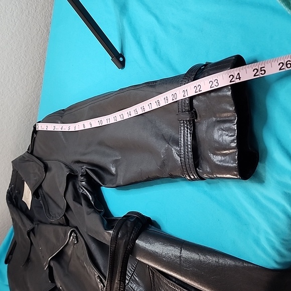 EUC Georgetown Leather Design Vintage Collared Belt Trenchcoat Size 9/10 - Picture 13 of 16
